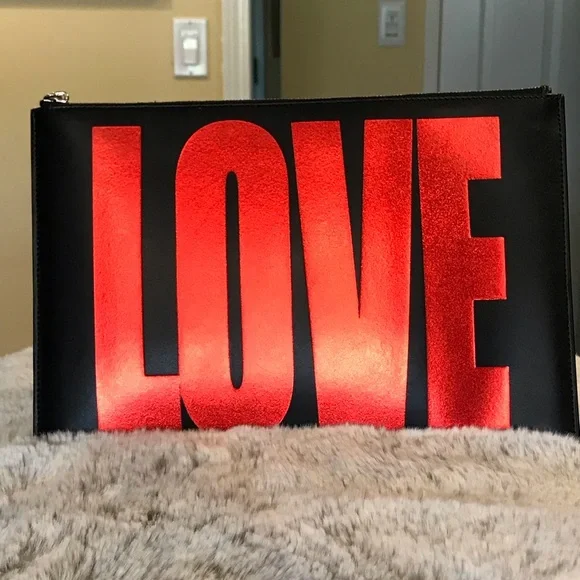 GIVENCHY leather LOVE clutch - Picture 3 of 13